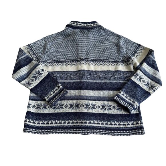 Heirloom Collectibles Womans Cardigan Sweater Snowflakes Holiday Winter Sz M - Picture 5 of 7